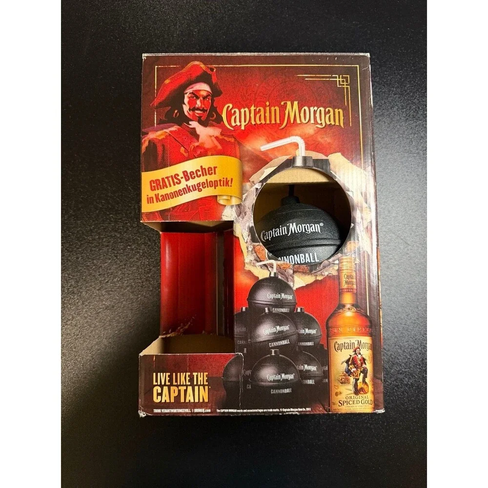 Captain Morgan Cannonball‎ Drink Container w/ Box Promo Display Barware Rare
